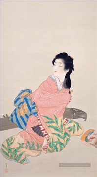 Fille Miyuki Uemura Shoen japonais Peinture à l'huile